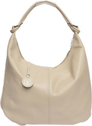 Luisa Vannini Beige Rundleer Tas