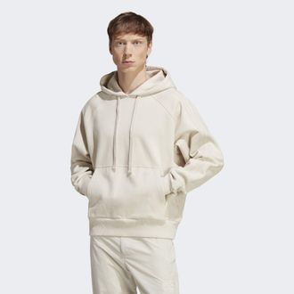 adidas Originals Mens Essentials Hoodie - Beige Cotton - Size X-Small