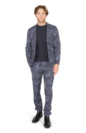 Lords of Harlech Judd Fully Lined Tailored Wool Blazer in Roma Floral Char at Nordstrom, Size 46
