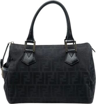 Fendi Pre-owned Handbags, female, Black, Size: ONE SIZE Pre-owned Boston Bag
