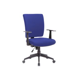 Serena Serena - Silla De Oficina Palmerston, Sill&oacute;n Ejecutivo Con Reposabrazos, Asiento De Oficina Ergon&oacute;mico, Cm 61x65h98/108, Azul