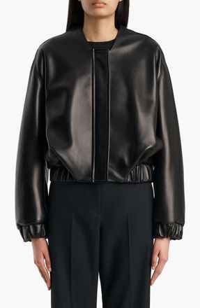 Khaite Cordan Lambskin Leather Jacket in Black at Nordstrom, Size Medium