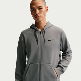 Nike Mens Flex Dri-FIT UV Protection Fleece Full-Zip Hoodie in Grey | IF2982-084
