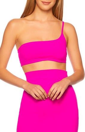 Susana Monaco One-Shoulder Crop Top in Magenta at Nordstrom Rack, Size X-Small