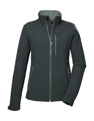 Killtec Softshelljacke KILLTEC KOS 264 WMN SFTSHLL JCKT, Damen, Gr. 42, gr&uuml;n (waldmeister), Oberstoff: Oberseite: 90% Polyester, 10% Elasthan, R&uuml;ckseite: 100%