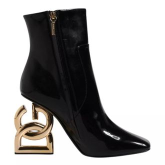 Dolce & Gabbana Black Jackie Leather Mid Calf Boots Womens Shoes