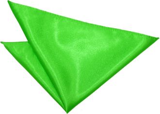 DQT Plain Satin Formal Casual Wedding Handkerchief Pocket Square Hanky - Apple Green