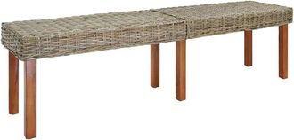 vidaXL Banco Natural 160 X 35 X 45 Cm Madera De Mango Maciza Vidaxl