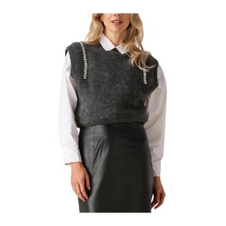 Copenhagen Muse Cmibra-Waistcoat - Dames - Ronde hals truien - Grijs - M - Truien & Vesten