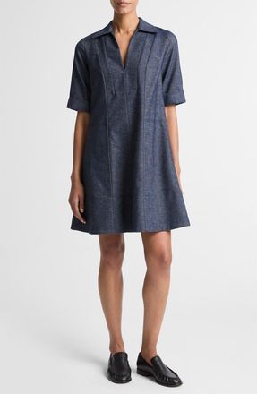 Vince Denim A-Line Dress in Indigo at Nordstrom, Size Xx-Small