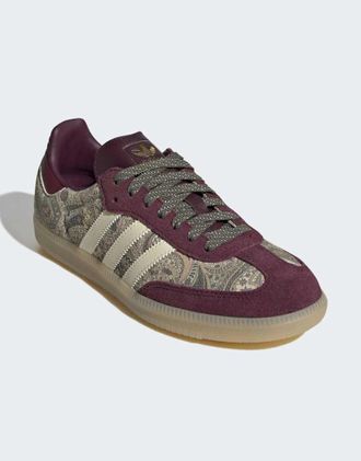 adidas Originals Samba og x liberty London - Sneakers granata e oliva-Marrone
