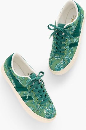 Gola Mark Cox Tennis Sneakers - Climbing Chrysanthemums - Lush Green - 6 1/2 M Talbots
