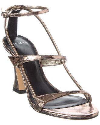 Alexandre Birman Tita Cage 85 Embossed Leather Sandal