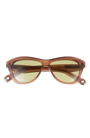 Jacquemus Palmier Square Sunglasses in Crystal Brown/Silver at Nordstrom Rack