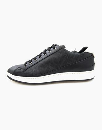 Fendi Mens Fendi Ff Logo Leather Trainers Black/white - Black/Multi - Size: 7.5