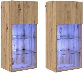 vidaXL Wall-mounted TV Cabinets 2 pcs Artisan Oak 40.5 x 30 x 90 cm vidaXL