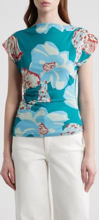 Cleobella Ellie Print Mesh Top in La Rouge North Sea Print at Nordstrom, Size X-Large