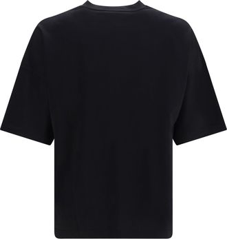 Palm Angels Mens T-Shirt Vintage Box Logo Black-Off White Cotton T-Shirts Black/off And Polos