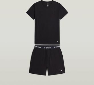 G-Star Tee en Short Pyjama Set - Zwart - Heren