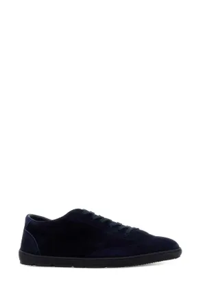 Brunello Cucinelli Mens Midnight Blue Suede Sneakers C8862