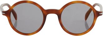 Eyewear by David Beckham Zonnebril met rond montuur - Heren - Accessoires - Bruin - Maat: ONE Size