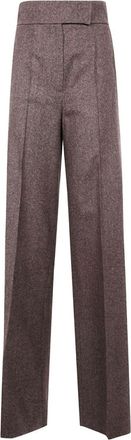 Max Mara Brown Straight Flat Front Pants