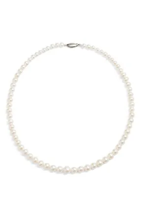 Nordstrom Freshwater Pearl Graduated Necklace in 14K White Gold/pearl at Nordstrom