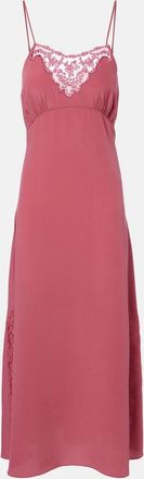 Chlo&eacute; Chlo&eacute; Lace-trimmed silk slip dress