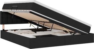 vidaXL Storage Bed with Mattress Black 180 x 200 cm Engineered Wood vidaXL