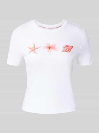 Only Regular Fit T-Shirt aus reiner Bio-Baumwolle Modell PRINCESS in Offwhite, Gr&ouml;&szlig;e XL