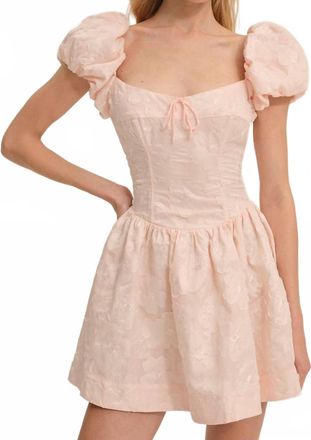 For Love & Lemons Florence Mini Dress In Peach