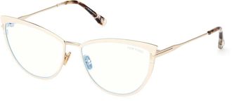 Tom Ford Blue Light Block Cat Eye Ladies Eyeglasses FT5877-B 025 56