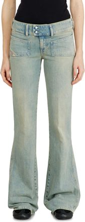 Diesel Bootcut Jeans Low Waist D-Hush - Jeans - Woman - Blue