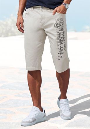 John Devin Bermudas JOHN DEVIN aus elastischer Baumwollmischung, Herren, Gr. 32, N-Gr, beige, Web, Obermaterial: 98% Baumwolle, 2% Elasthan, unifarben, bequem ku