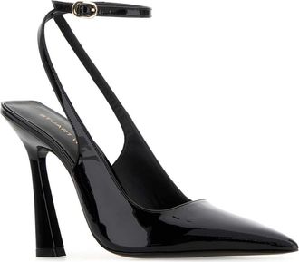 Stuart Weitzman Womens Vinnie Pump Black Leather