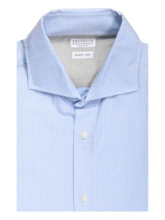 Brunello Cucinelli checked shirt - Blue