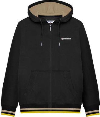 Lambretta Heren Full Zip Hoodie (Zwart/Kaas/Goud)
