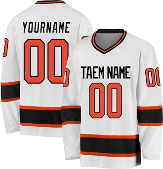 Generic Hockey Jersey Custom Ice Hockey for Mens Personalized Name Number Logo Hockey Practice Jersey for Hockey Fans Youth StyleG White
