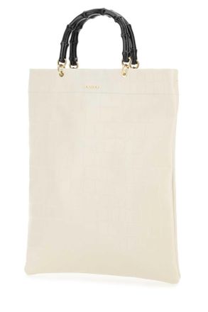 Jil Sander Womens Ivory Leather Medium Shopping Bag 105 Borse A Mano