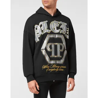 Philipp Plein Hooded Sweatshirt Men in Black at Nordstrom, Size Xxx-Large