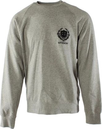 Givenchy Slim Fit Sweater - Heren - Sweatshirts - Grijs - M - Katoen - Hoodies & sweatvesten