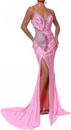 Johnathan Kayne Stage Ready Sweetheart Gown In Flamingo