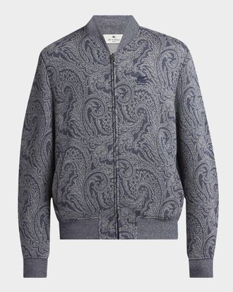 Etro Men & apos;s Paisley Full-Zip Bomber Jacket