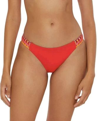 BECCA by Rebecca Virtue Kaleidoscope Bikini Bottom Womens Red Beach RED402
