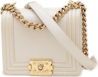 Chanel ivory Grained Calfskin Shoulder Bag (Pre-Owned)