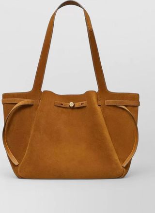 Tory Burch romy large suede leather tote bag