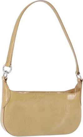 Cartier Tweedehands leren handtassen - Dames - Vintage Schoudertas - Beige - ONE Size - Vintage