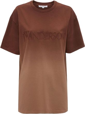 J.W.Anderson ombré-effect organic cotton T-shirt - women - Organic Cotton - M - Brown
