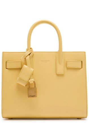Saint Laurent Sac De Jour Nano Leather top Handle bag - Yellow - One Size