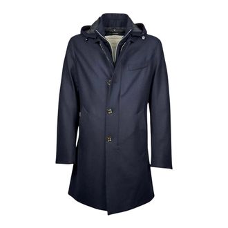 Montecore Single-breasted jas - Heren - Mantels - Blauw - Maat: XL Zijde